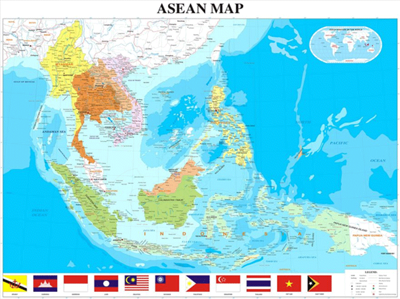 Bản đồ Đông Nam Á & những thông tin liên quan